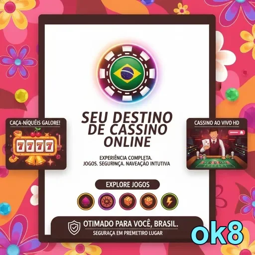 A imagem mostra um cassino online com serviços VIP na ok8.