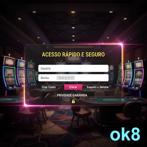 Página de login do ok8 com acesso seguro e rápido.