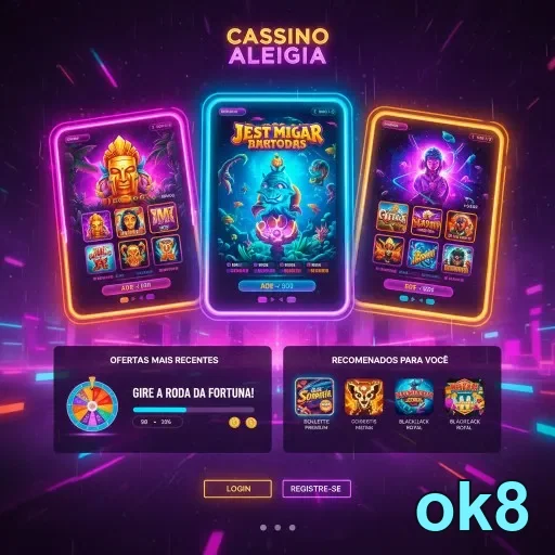 Interface vibrante de jogos VIP na ok8 com slots destacados.
