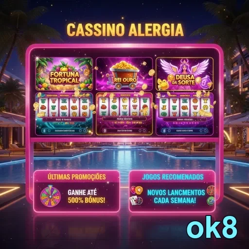 Tabela de jogos de slots disponíveis na ok8, destacando opções atrativas.