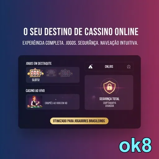 Tela inicial de serviços VIP na ok8 com jogos e segurança.