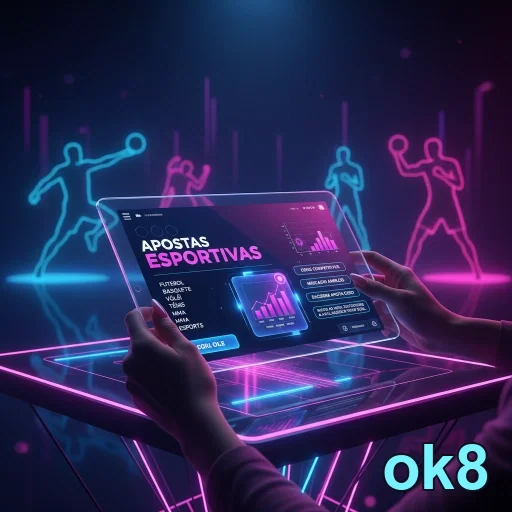 Jogador VIP interagindo com plataforma de apostas da ok8.