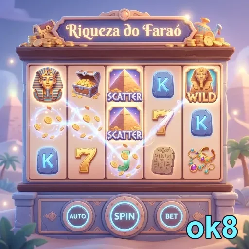 Jogos VIP de caça-níqueis Riqueza do Faraó na ok8.