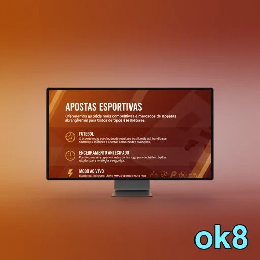 Tela exibindo opções de apostas esportivas da ok8.