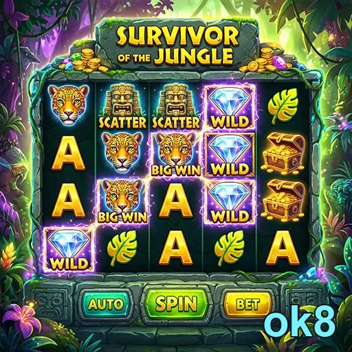 jogo de slot Survivor of the Jungle disponível no ok8